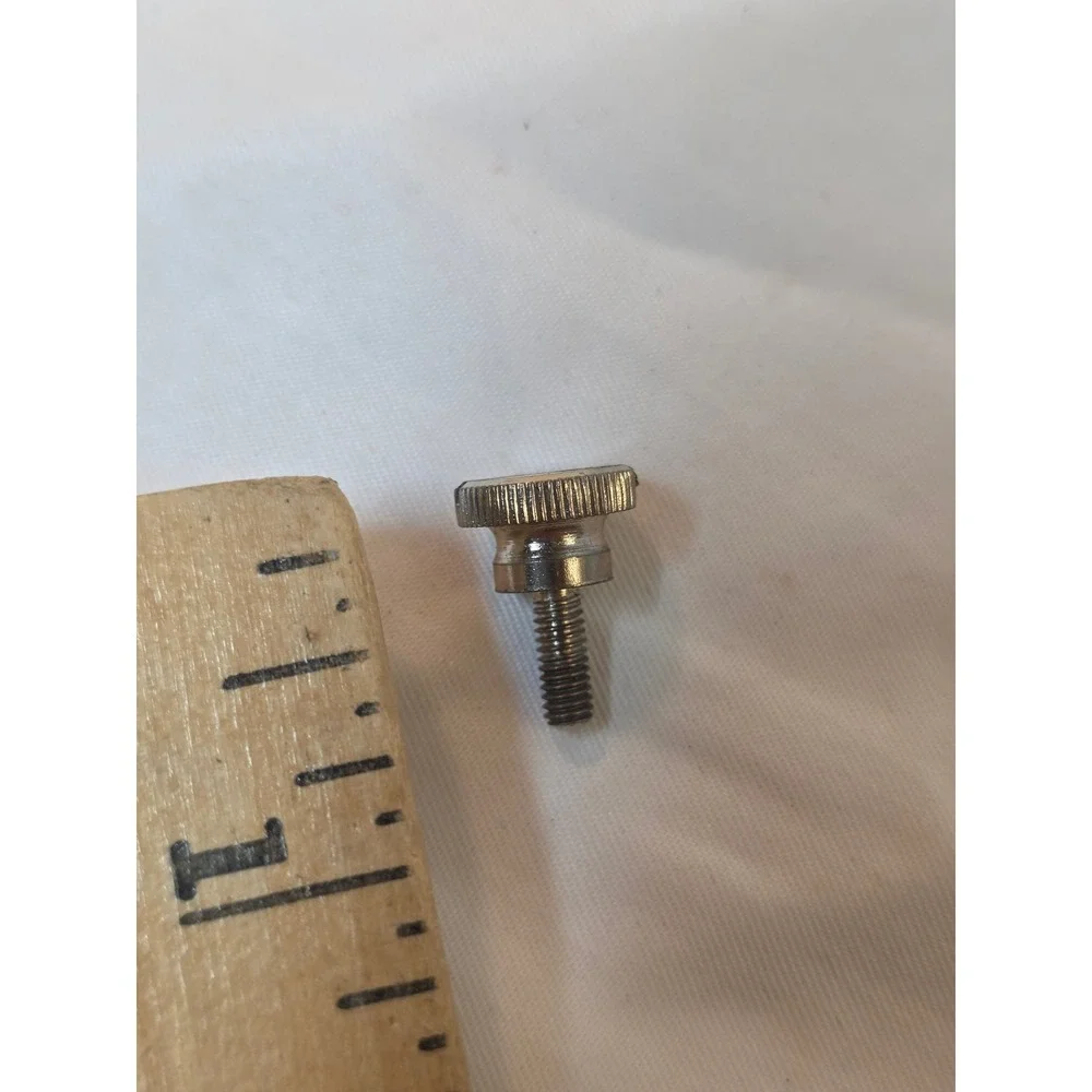 Vintage Sewing Machine Presser Foot Thumb Screw Silver Tone Metal Replacement
